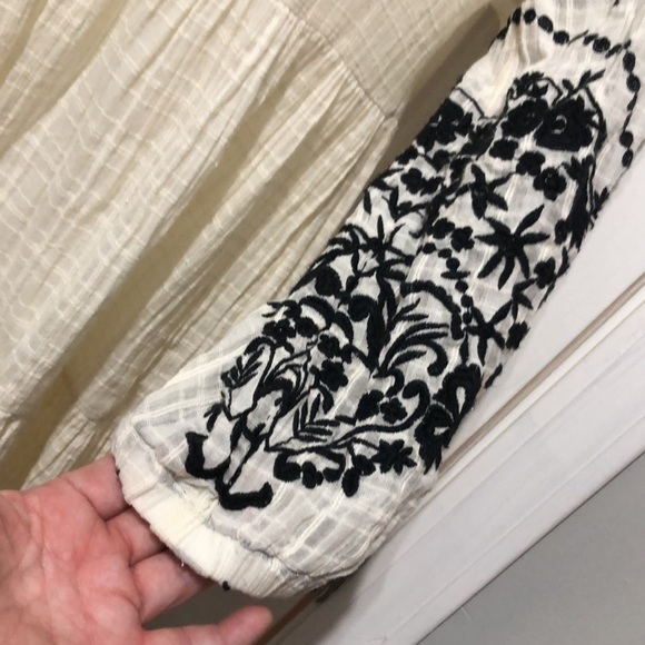 Free People Embroidered Midi Dress, Ivory - Picture 3 of 6